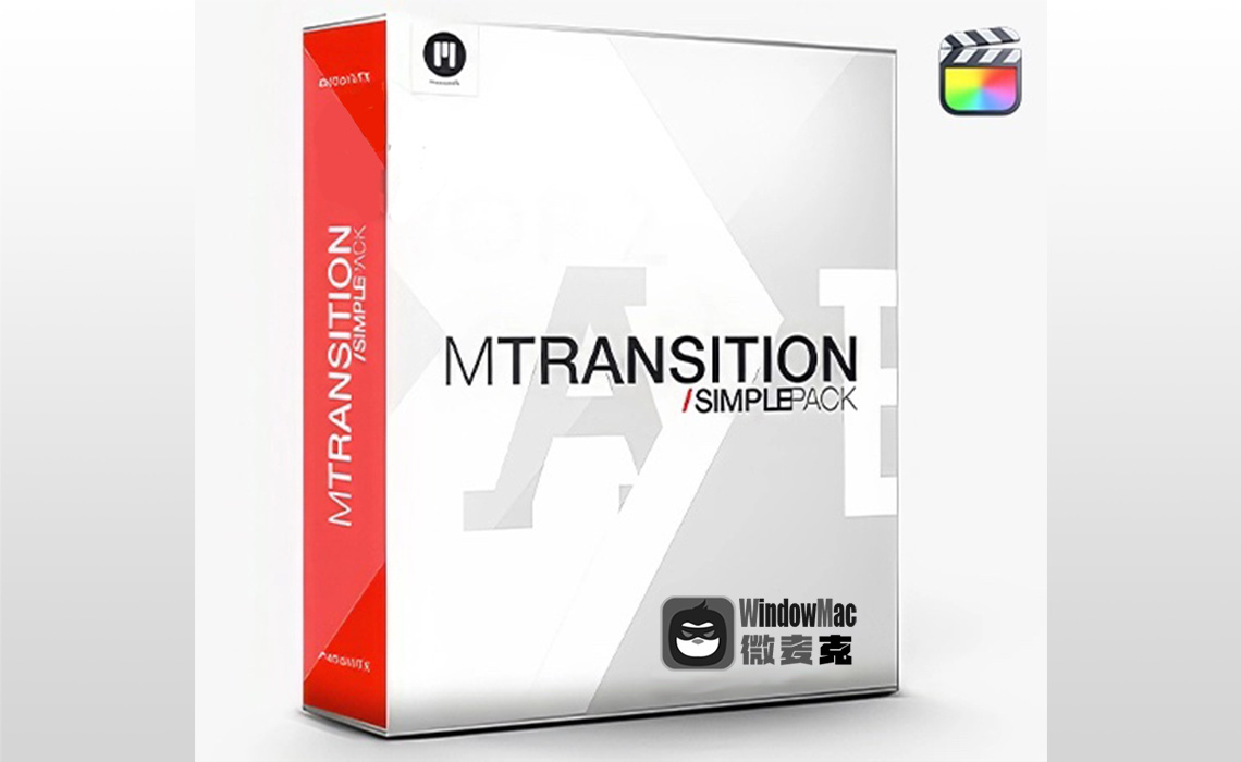 FCPX插件|50种优雅简洁图形遮罩切片转场动画 MotionVFX mTransition Simple Pack
